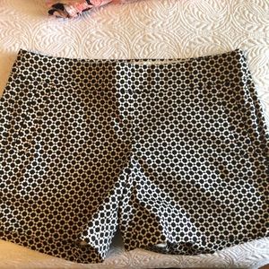J.Crew Black and White Patterned Shorts